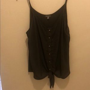 Tie front tank top